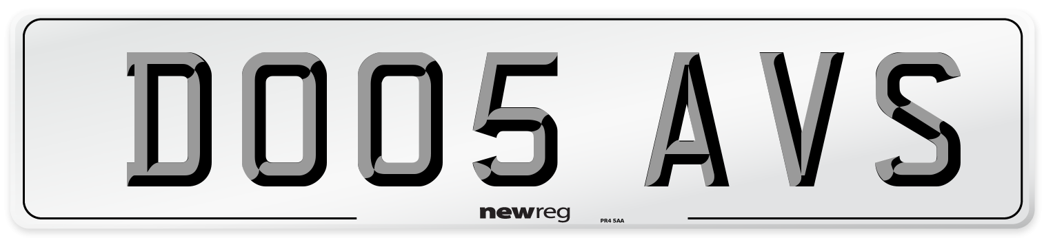 DO05 AVS Number Plate from New Reg